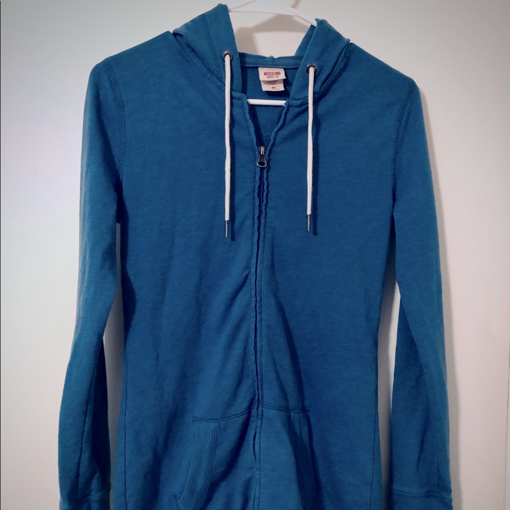 Blue zip-up hoodie, size x-small, Mossimo brand